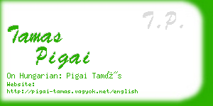 tamas pigai business card